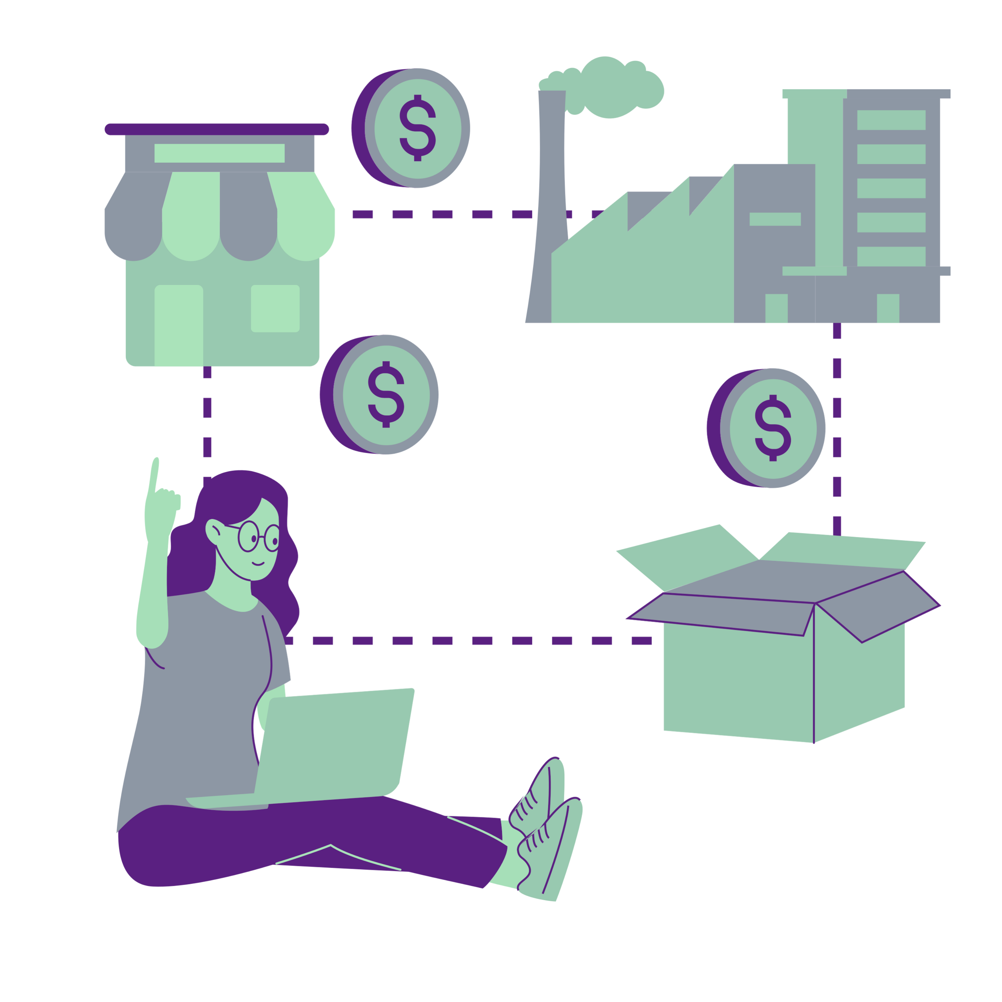 Icon representing a complete ecosystem